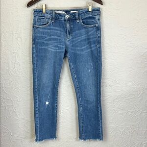 Anthropologie Pilcro Slim Boyfriend Distressed Raw Hem Jeans